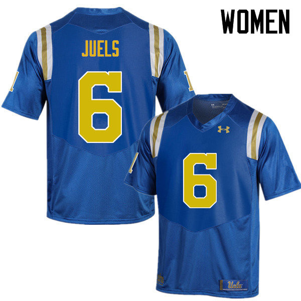 Women #6 Nick Juels UCLA Bruins Under Armour College Football Jerseys Sale-Blue